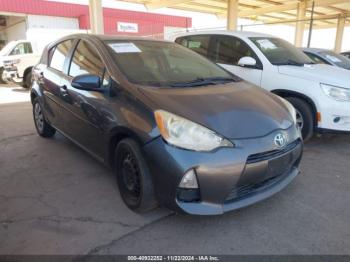  Salvage Toyota Prius c