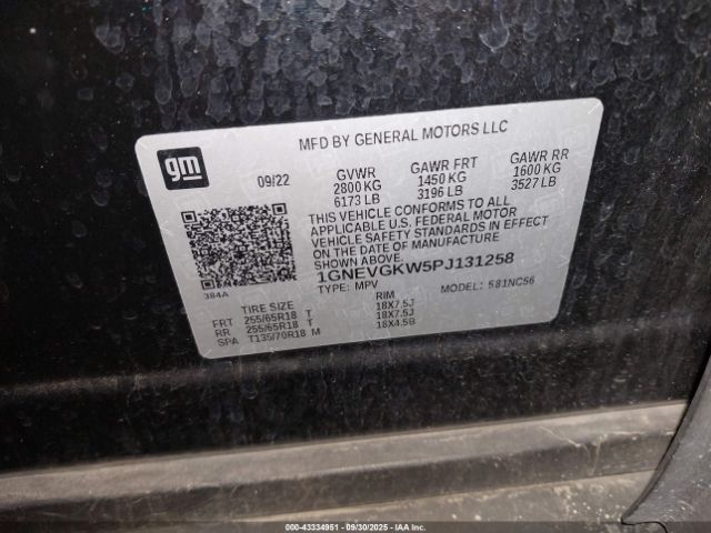 Chevrolet Traverse Awd Lt Cloth Image 4