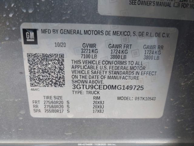 GMC Sierra 1500 4wd  Short Box Elevation Image 13