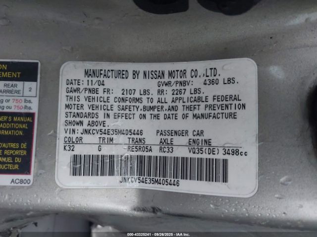 INFINITI G35 Image 4