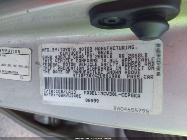 Toyota Camry Xle V6 Image 15