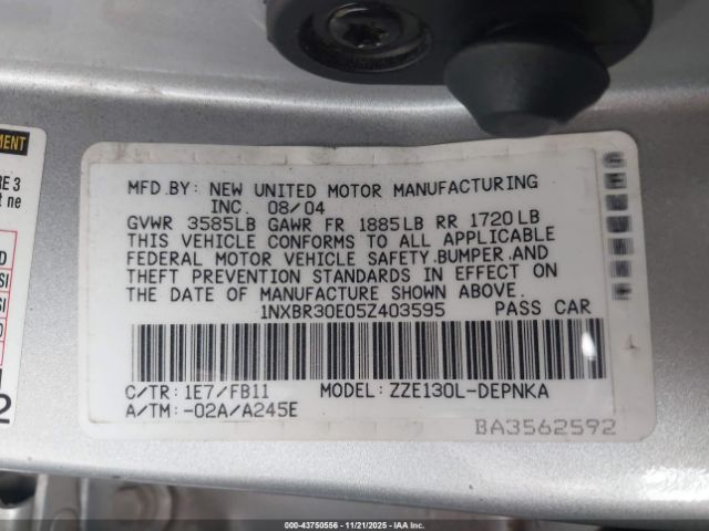 Toyota Corolla Le Image 2