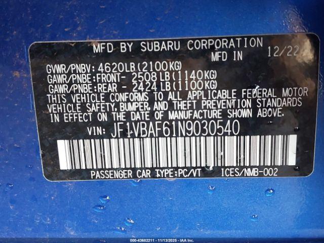 Subaru WRX Premium Image 13