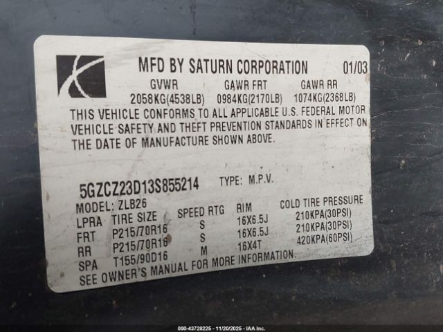 Saturn Vue 4 Cyl Image 9