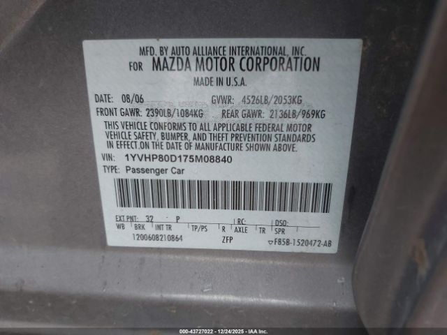 Mazda Mazda6 S Sport Ve Image 8