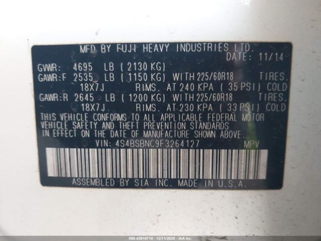 Subaru Outback 2.5i Limited Image 7