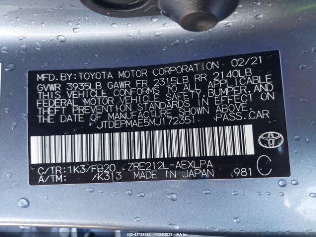 Toyota Corolla Le Image 14