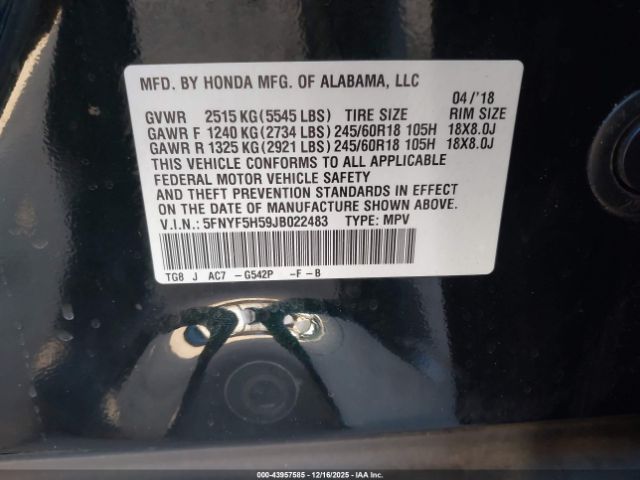 Honda Pilot Ex-l Image 11