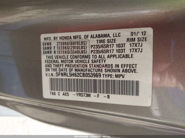 Honda Odyssey Ex-l Image 12