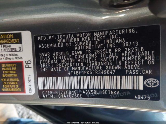 Toyota Camry Le Image 14