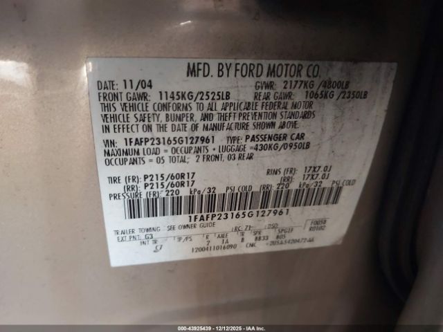 Ford Five Hundred Se Image 6