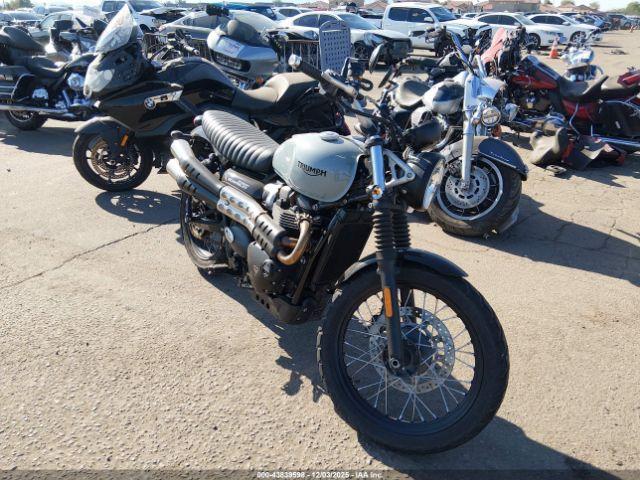  Salvage Triumph Motorcycle Street Scrambler