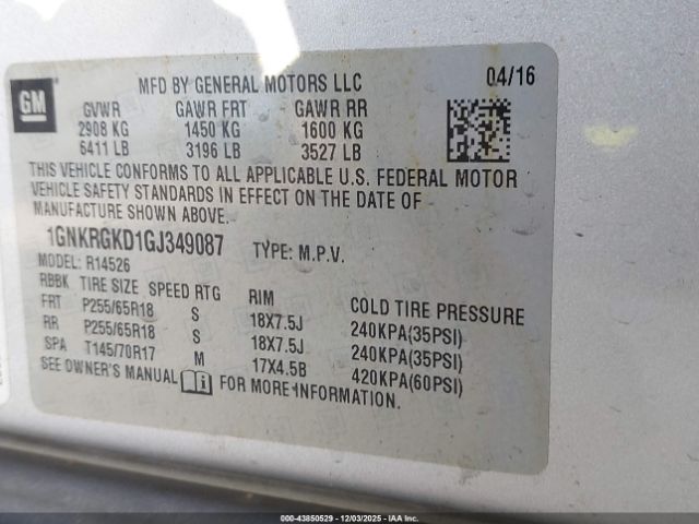 Chevrolet Traverse 1lt Image 7