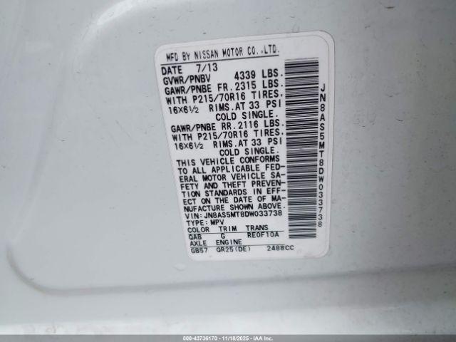 Nissan Rogue S Image 2