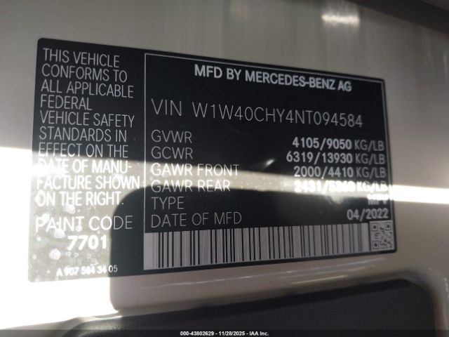 Mercedes-Benz Sprinter 2500 High Roof I4 Image 10