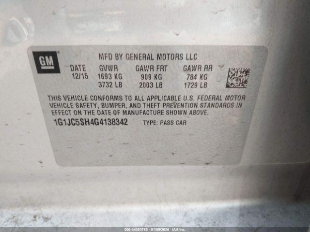 Chevrolet Sonic Lt Auto Image 2