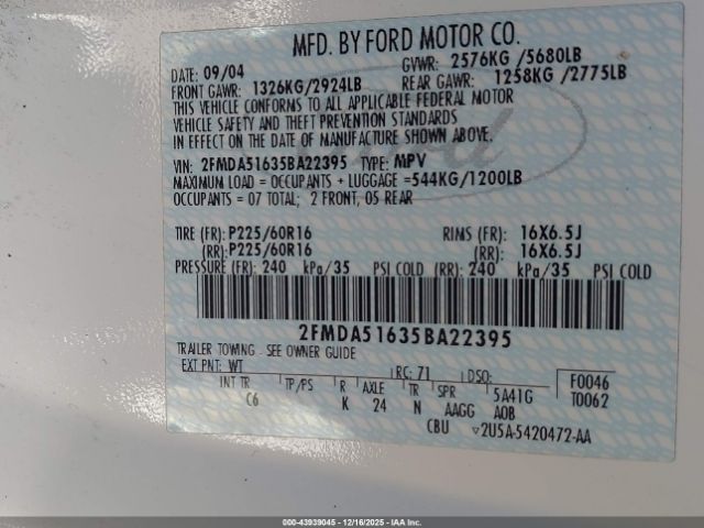 Ford Freestar Se Image 4