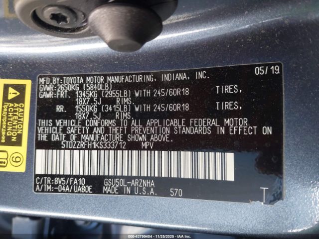 Toyota Highlander Le Plus Image 10