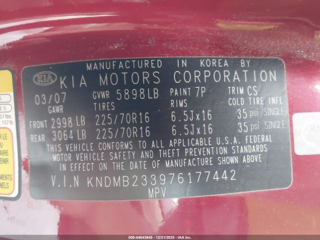 Kia Sedona Lx Image 4