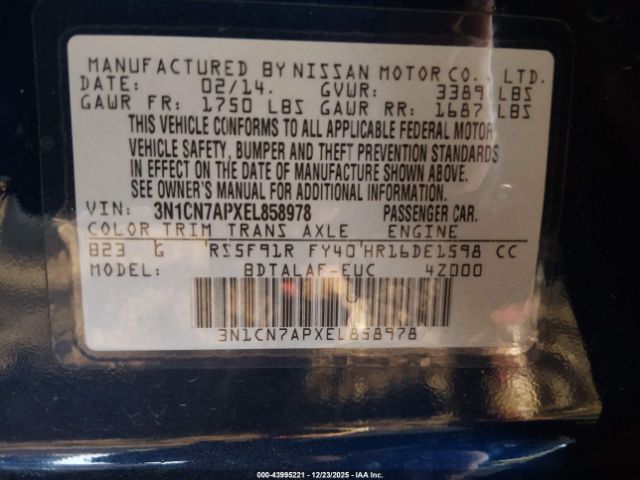 Nissan Versa 1.6 S Image 10