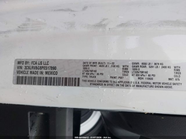 Ram Promaster High Roof 136 Wb Image 9